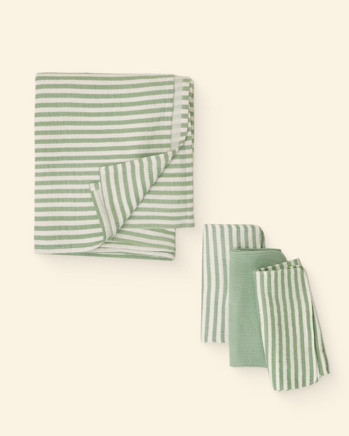 Must-Have Muslin Set | Sage Stripe