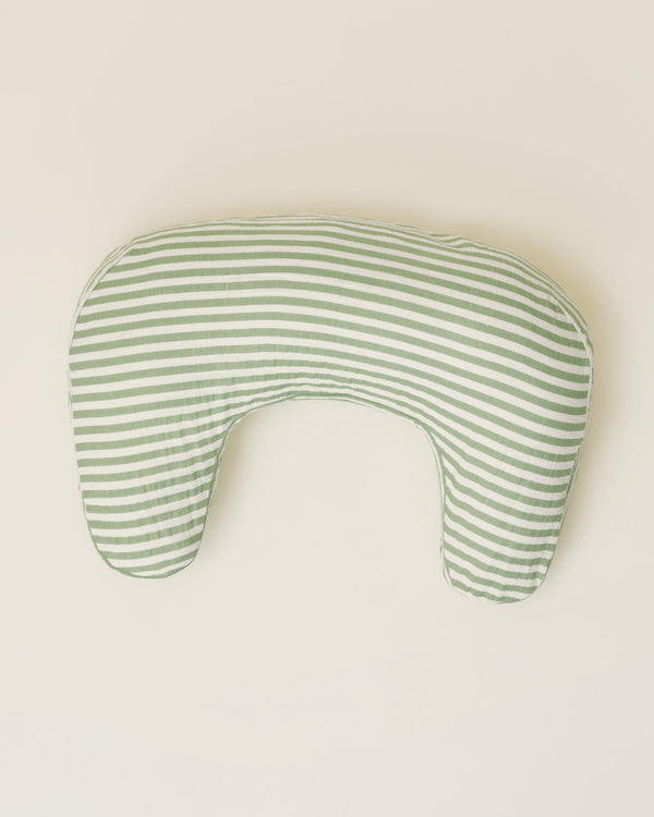 Organic Muslin Nursing Pillow Cover | Sage Stripe